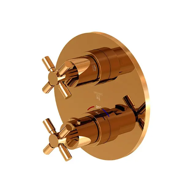 Steinberg 250 - Unterputz-Thermostatarmatur für 2 Verbraucher, Rotgold 250 4133 3 RG