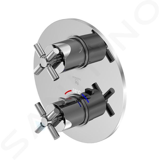 Steinberg 250 - Unterputz-Thermostatarmatur für 3 Verbraucher, Chrom 250 4123 3