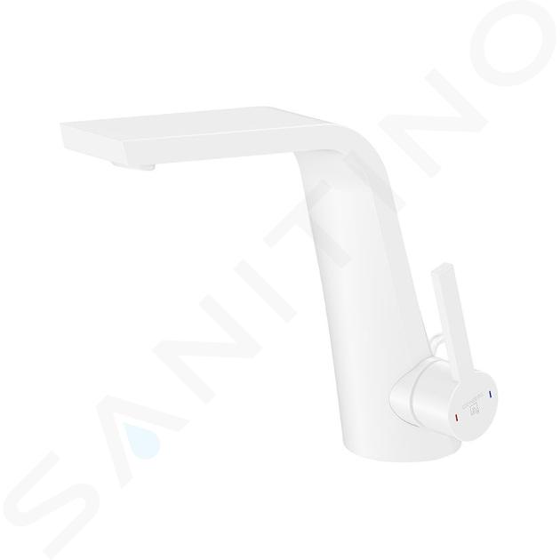 Steinberg 260 - Miscelatore da lavabo, con sistema di scarico, bianco opaco 260 1000 1 W