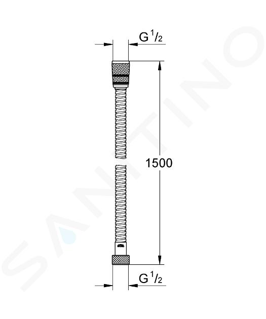 Flexible de douche SILVERFLEX TWISTSTOP 1750 mm warm sunset GROHE