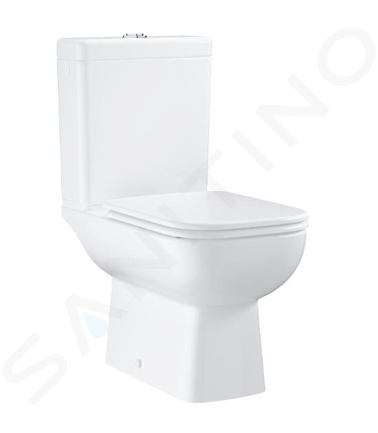 Grohe Start Edge - Set WC monoblocco con cassetta e copriwater Softclose, Rimless, bianco alpino 39814000