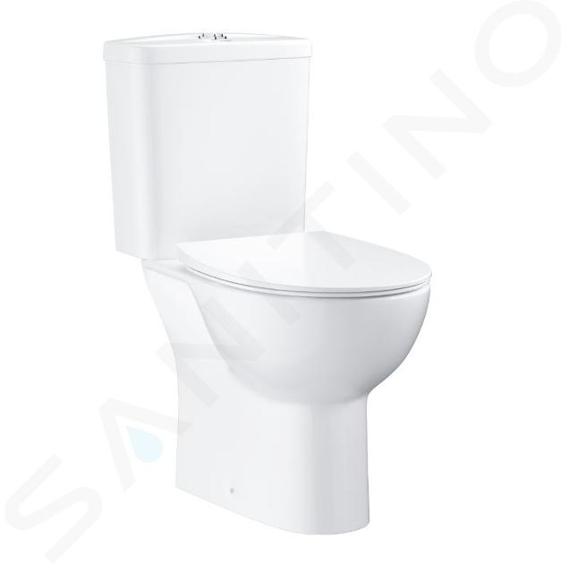 Grohe Bau Ceramic - Zestaw WC kombinowany ze zbiornikiem spłukującym i deską Softclose, Rimless, DualFlush, biel alpejska 39942000