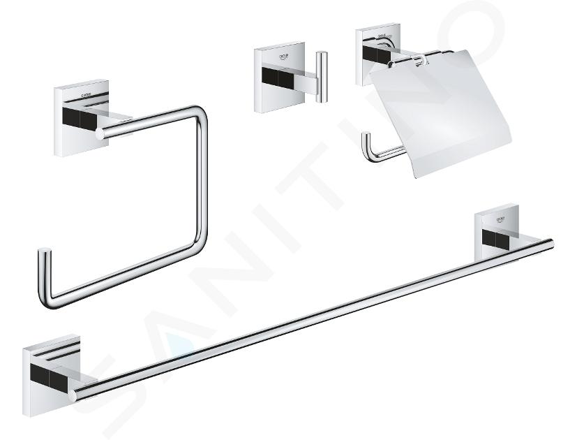 Grohe QuickFix Start Cube - Set accesorii baie 4 în 1, crom 41115000