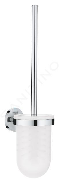 Grohe QuickFix Start - Escobilla de WC de pared, con soporte, cristal/cromo 41185000