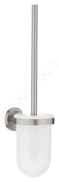 Grohe QuickFix Start - WC-Bürste zur Wandmontage, mit Halter, Glas/Supersteel 41185DC0