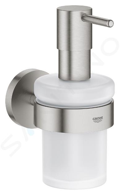 Grohe QuickFix Start - Seifenspender mit Halter, Glas/Supersteel 41195DC0