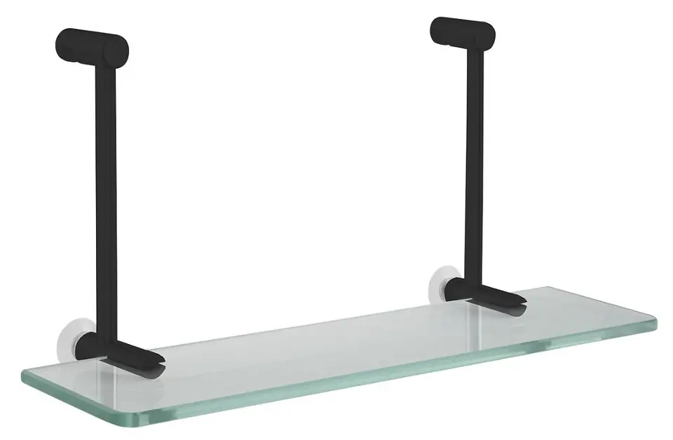 E-shop Sapho - Polička na sprchovú zástenu, dĺžka 40 cm, matná čierna 1301-15B