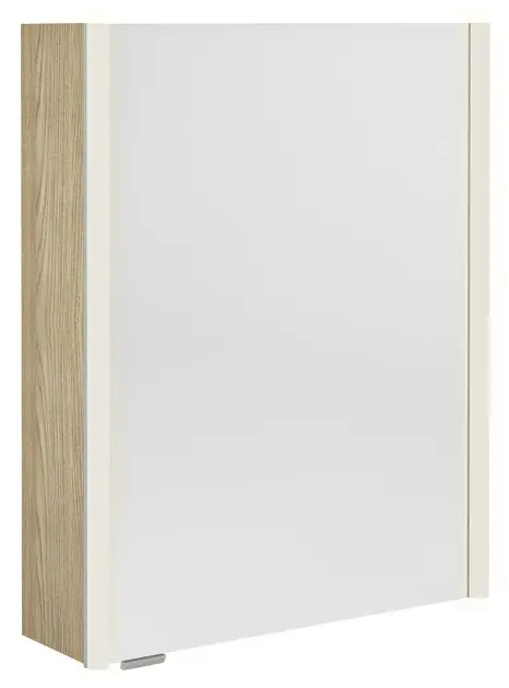 Sapho Alix - Spiegelschrank mit LED-Beleuchtung, 56 × 70 × 18 cm, 2 Türen, rechts/links, Bardini Ulme AX156-0013