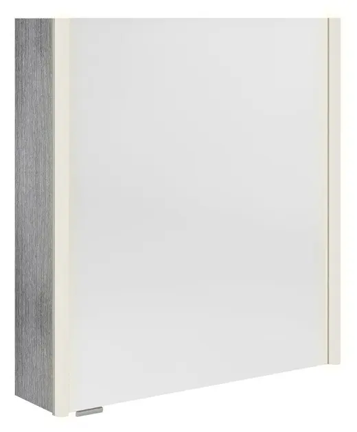 Sapho Alix - Spiegelkast met LED-verlichting 66x70x18 cm, 2 deuren, links/rechts, zilverkleurig eiken AX166-0011