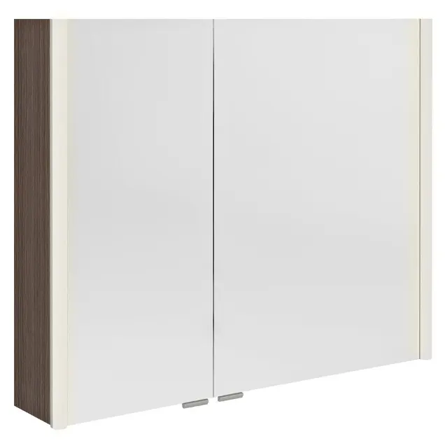 Levně Sapho Alix - Zrcadlová skříňka s LED osvětlením 86x70x18 cm, 2x dvířka, borovice rustik AX186-0016