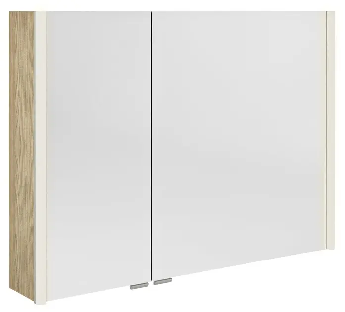 Sapho Alix - Огледален шкаф с LED осветление 96x70x18 см, 2 врати, явор „Бардини“ AX196-0013