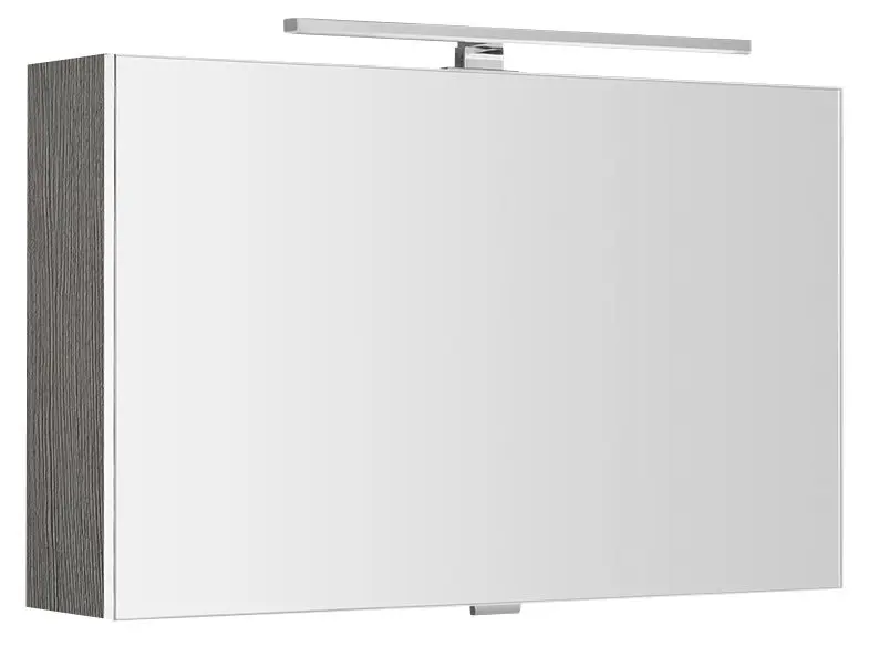 Sapho Cloe - Zrcadlová skříňka s LED osvětlením 80x50x18 cm, dub stříbrný CE080-0011