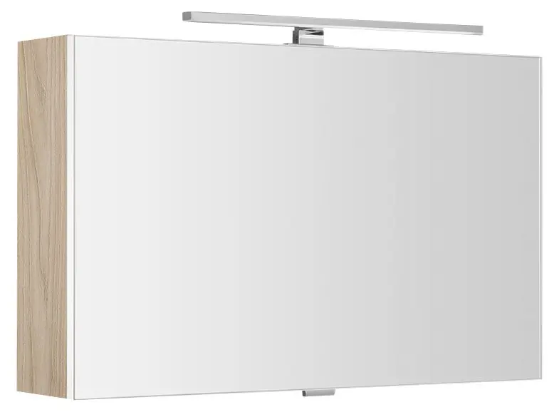 Sapho Cloe - Zrcadlová skříňka s LED osvětlením 80x50x18 cm, jilm bardini CE080-0013