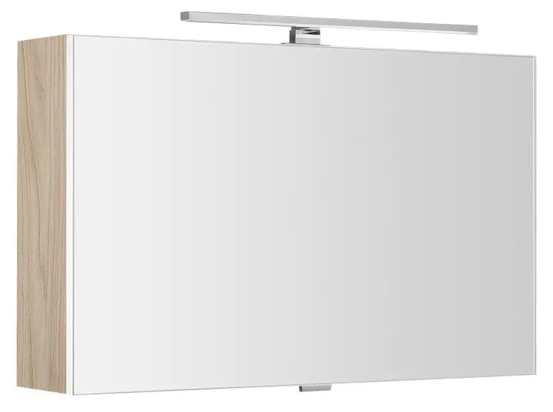 Sapho Cloe - Огледален шкаф с LED осветление 80x50x18 см, явор „Бардини“ CE080-0013