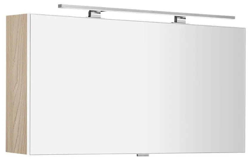 Sapho Cloe - Zrcadlová skříňka s LED osvětlením 100x50x18 cm, jilm bardini CE100-0013