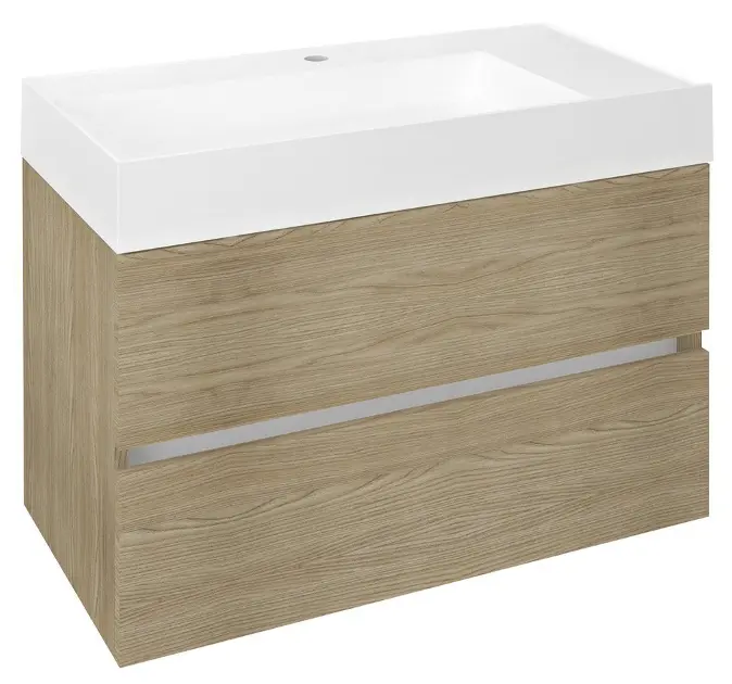 Sapho Odetta - Ormarić za umivaonik 82x50x44 cm, 2 ladice, bardini javor DT085-1313