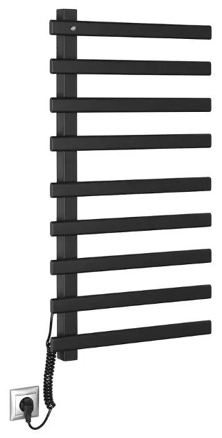 Levně Sapho Elcor - Topné těleso, 48x92 cm, 128 W, matná černá EB460