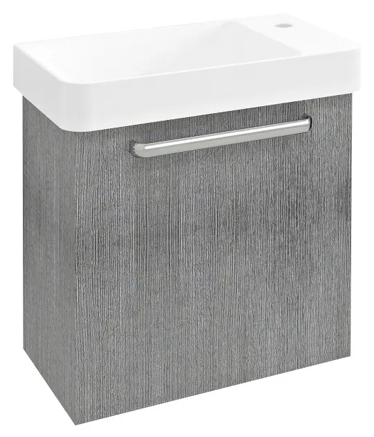 Sapho Latus - Ormarić za umivaonik 51 x 50 x 28 cm, srebrni hrast LT080-1111