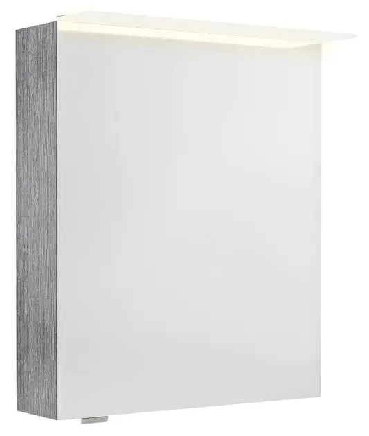 Levně Sapho Linex - Zrcadlová skříňka s LED osvětlením 60x70x15 cm, P/L, dub stříbrný LX060-0011