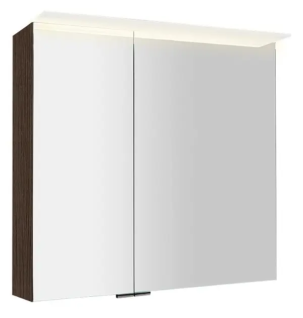 Levně Sapho Linex - Zrcadlová skříňka s LED osvětlením 80x70x15 cm, 2x dvířka, borovice rustik LX080-0016