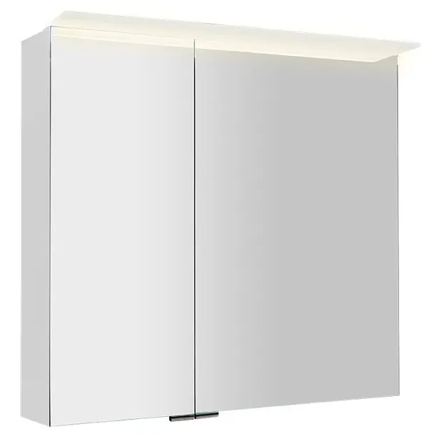 Levně Sapho Linex - Zrcadlová skříňka s LED osvětlením 80x70x15 cm, 2x dvířka, bílá LX080-0030