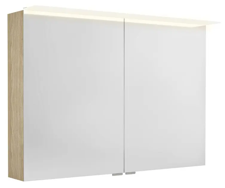 Levně Sapho Linex - Zrcadlová skříňka s LED osvětlením 100x70x15 cm, 2x dvířka, jilm bardini LX100-0013