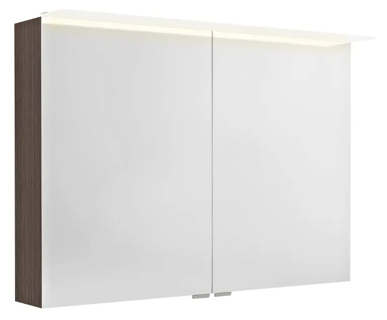 Levně Sapho Linex - Zrcadlová skříňka s LED osvětlením 100x70x15 cm, 2x dvířka, borovice rustik LX100-0016