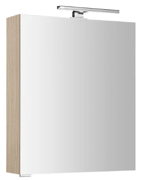 Levně Sapho Mirró - Zrcadlová skříňka s LED osvětlením 60x70x16 cm, P/L, jilm bardini MC060-0013
