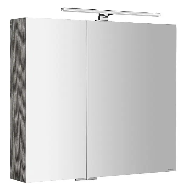 Levně Sapho Mirró - Zrcadlová skříňka s LED osvětlením 80x70x16 cm, 2x dvířka, dub stříbrný MC080-0011