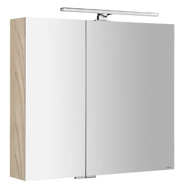 Levně Sapho Mirró - Zrcadlová skříňka s LED osvětlením 80x70x16 cm, 2x dvířka, jilm bardini MC080-0013
