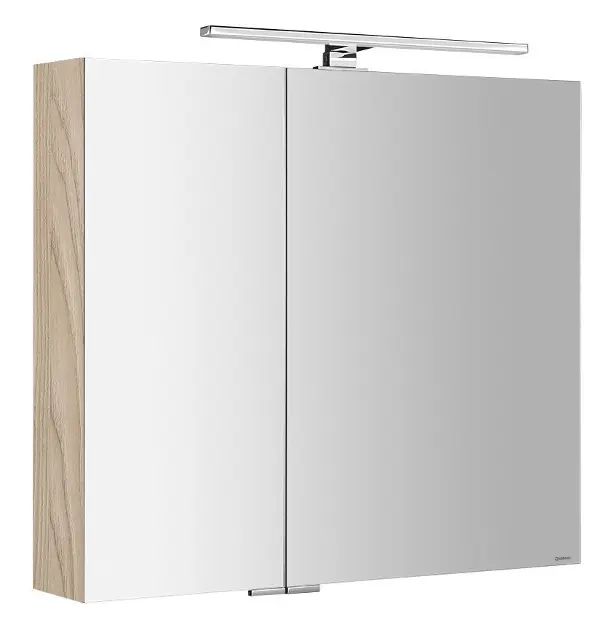 Sapho Mirró - Огледален шкаф с LED осветление 80x70x16 см, 2 врати, явор „Бардини“ MC080-0013