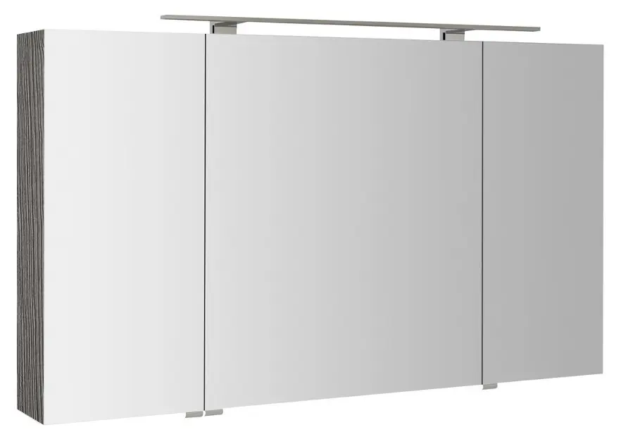 Levně Sapho Mirró - Zrcadlová skříňka s LED osvětlením 120x70x16 cm, 3x dvířka, dub stříbrný MC121-0011