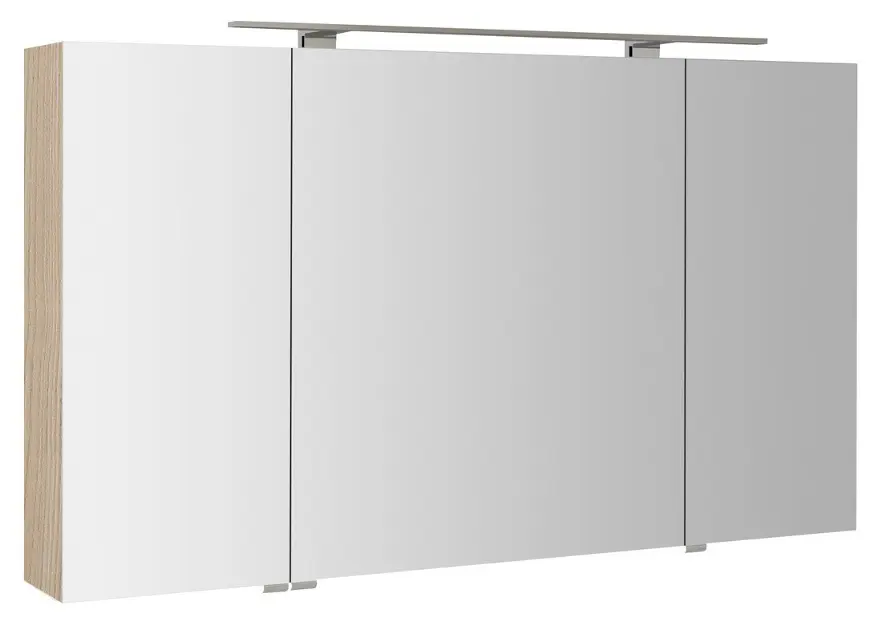 Levně Sapho Mirró - Zrcadlová skříňka s LED osvětlením 120x70x16 cm, 3x dvířka, jilm bardini MC121-0013