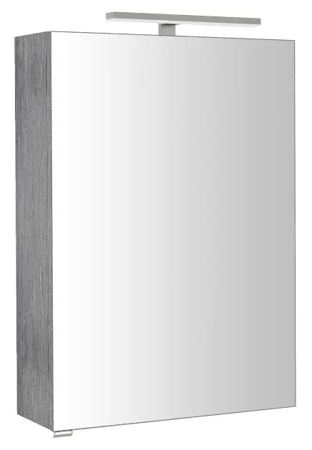 Sapho Riwa - Ogledalo s LED rasvjetom, 50 x 70 x 17 cm, srebrni hrast RIW050-0011
