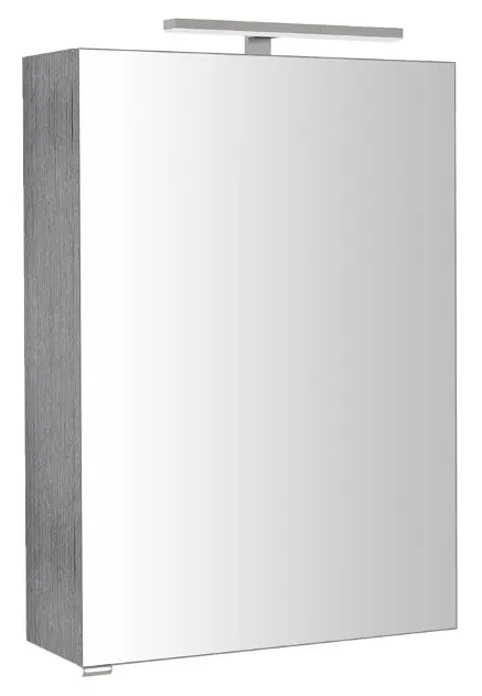 Levně Sapho Riwa - Zrcadlová skříňka s LED osvětlením 50x70x17 cm, dub stříbrný RIW050-0011