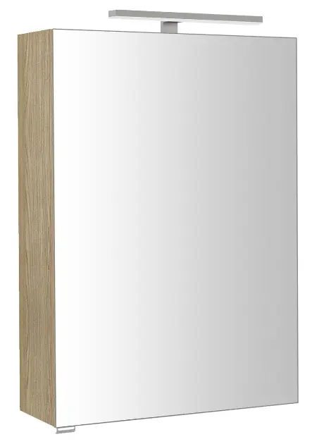 Sapho Riwa - Ogledalo s LED rasvjetom, 50 x 70 x 17 cm, bardini javor RIW050-0013