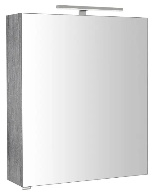 Sapho Riwa - Ogledalo s LED rasvjetom, 60 x 70 x 17 cm, srebrni hrast RIW060-0011