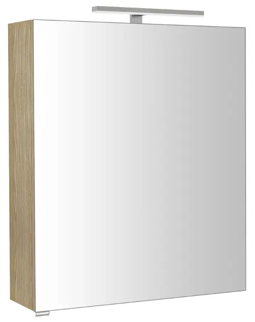 Levně Sapho Riwa - Zrcadlová skříňka s LED osvětlením 60x70x17 cm, jilm bardini RIW060-0013