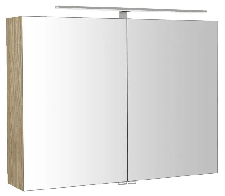 Sapho Riwa - Tükrösszekrény LED világítással 81x70x17 cm, jilm bardini RIW080-0013