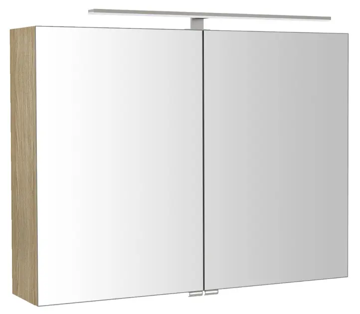 Levně Sapho Riwa - Zrcadlová skříňka s LED osvětlením 81x70x17 cm, jilm bardini RIW080-0013