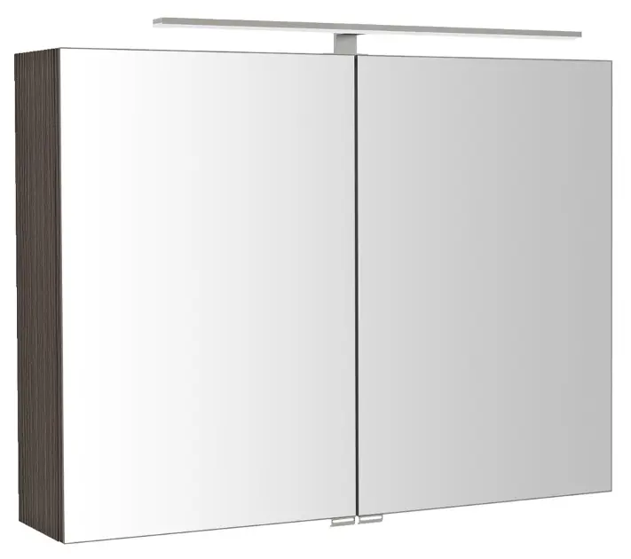 Levně Sapho Riwa - Zrcadlová skříňka s LED osvětlením 81x70x17 cm, borovice rustik RIW080-0016