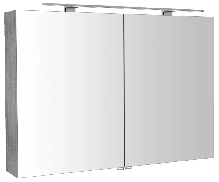 Levně Sapho Riwa - Zrcadlová skříňka s LED osvětlením 101x70x17 cm, dub stříbrný RIW100-0011
