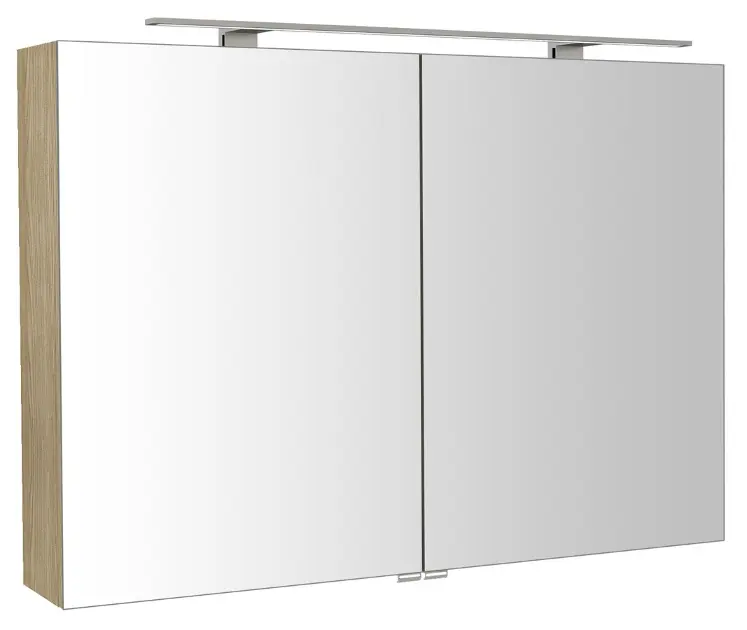 Levně Sapho Riwa - Zrcadlová skříňka s LED osvětlením 101x70x17 cm, jilm bardini RIW100-0013