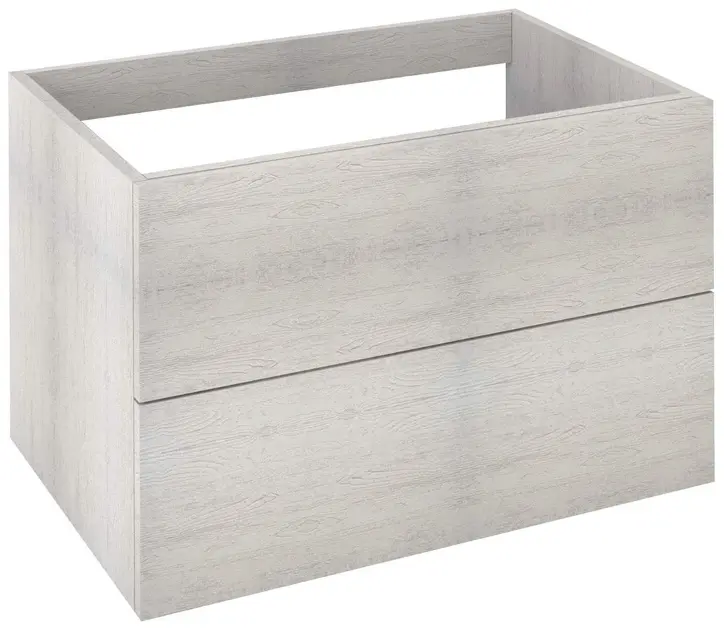 Sapho Treos - Meuble pour lavabo 75x53x51 cm, 2 tiroirs, Chêne polaire TS070-1010
