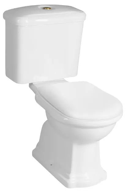 Sapho Kerasan Retro - WC combinato, scarico inferiore, bianco/bronzo WCSET13-RETRO-SO
