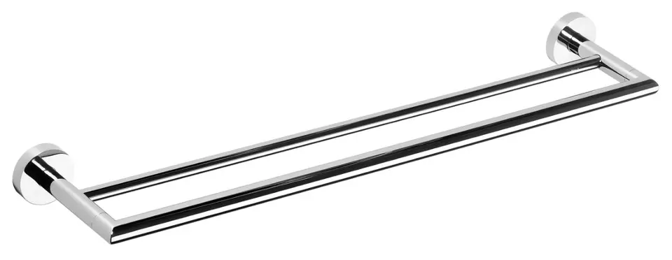 E-shop Sapho X-Round - Dvojitý držiak uterákov E, dĺžka 80 cm, chróm XR425