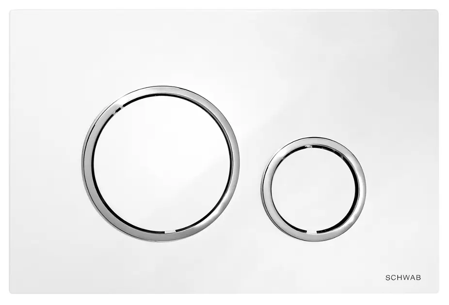 Sapho - Control de descarga, blanco/cromo P47-0201-0250