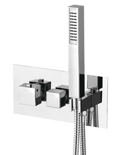 Sapho Latus - Inbouw thermostaatkraan voor 3 functies, met huis, inclusief accessoires, chroom 1102-45