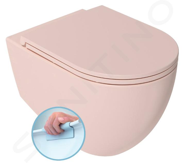 Sapho Isvea - Hangend toilet INFINITY, Rimless, zalm roze 10NF02001-2S