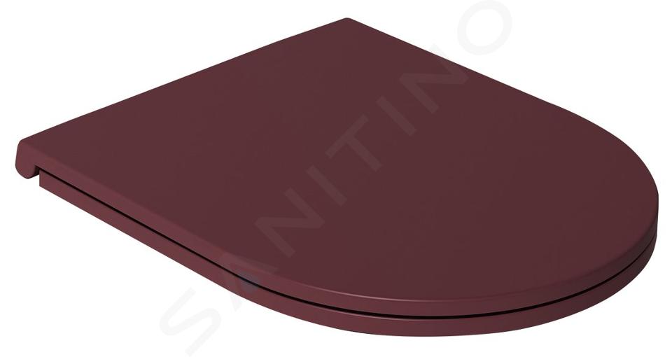 Sapho Isvea - WC sedátko, Slim, SoftClose, maroon red 40KF0543I-S